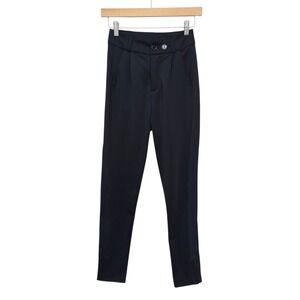 Buffbunny Collection Rosa Pocket Trousers Black High Rise Slim Pants Womens XS